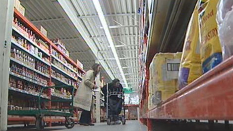 Beverley Martens shops in a grocery store she was taken to as part of a pilot project.