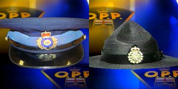 OPP officers will return to the traditional peaked caps, left, and ditch the Stetson.