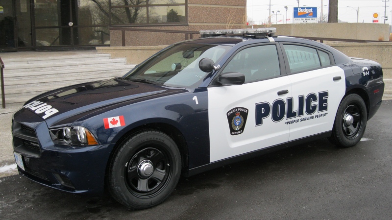 A new Sarnia police cruiser is shown in this photo released by police on Thursday, Feb. 21, 2013.  