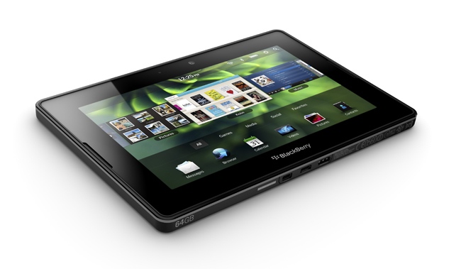The BlackBerry PlayBook is seen in this image courtesy Research in Motion.