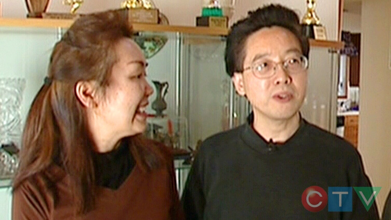 Xinmei Chen and Zhixiang Wang in a still from an unrelated CTV Edmonton story, dating back to 2007.