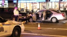 RCMP responded after three vehicles collided at the intersection of Kingsway and Royal Oak Avenue Saturday, Feb. 23, 2013. (CTV)
