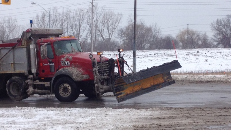 A snow plow is seen in this file photo in Windsor, Ont. (Chris Campbell / CTV Windsor)