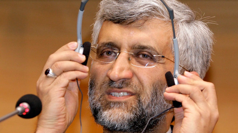 Iran's Chief Negotiator Saeed Jalili speaks to the media after two-day talks between Iran and world powers on Iran's nuclear program at the historical Ciragan Palace in Istanbul, Turkey, Saturday, Jan. 22, 2011. (AP / Ibrahim Usta)