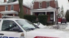 London police investigate after a man was found dead at a Dufferin Avenue home in London, Ont. on Wednesday, Feb. 27, 2013.