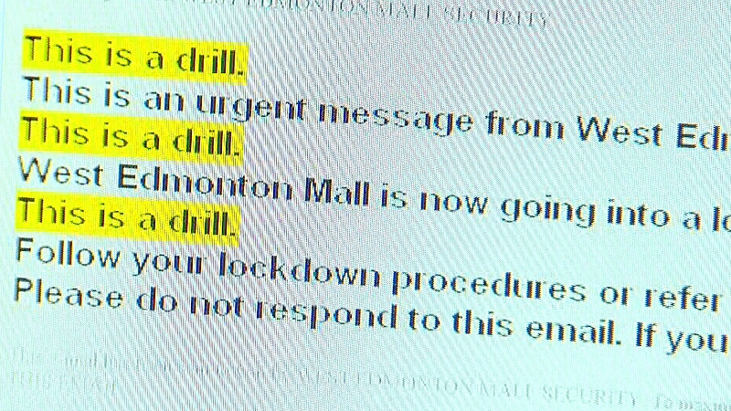 West Edmonton Mall tests emergency lockdown procedures