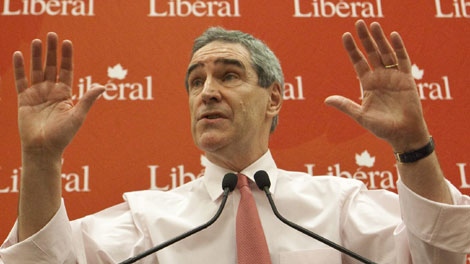 Leader of the Liberal Party Michael Ignatieff gestures during his speech at the Liberal National Caucus and Candidates Meeting on Parliament Hill in Ottawa on Tuesday, January 25, 2011. (THE CANADIAN PRESS/Pawel Dwulit)