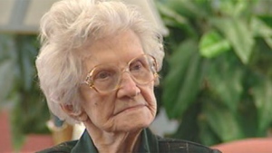 Elizabeth Buhler is shown during a celebration for her 109th birthday.