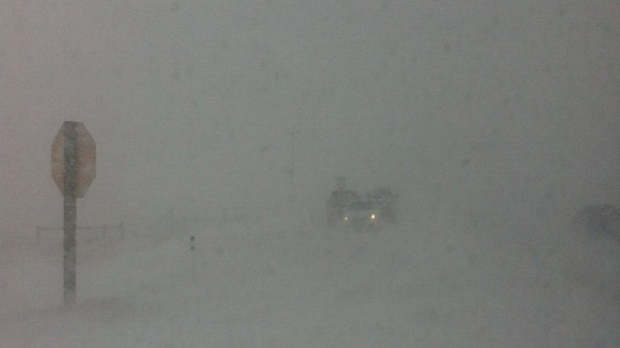 Highway 2 - whiteout conditions