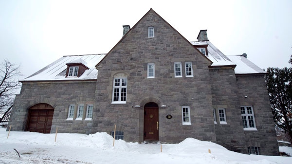 A mansion in the upscale Westmount neighbourhood of Montreal believed to be owned by the son-in-law of deposed Tunisian president Zine el-Abidine Ben Ali is pictured Tuesday, Jan.18, 2011. (Ryan Remiorz  / THE CANADIAN PRESS)