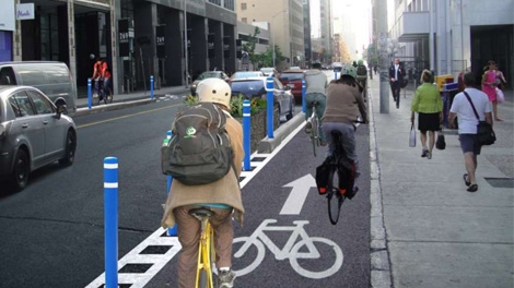 City staff have recommended that Council approve the creation of a bike lane along Laurier Avenue. Image courtesy of City of Ottawa. 