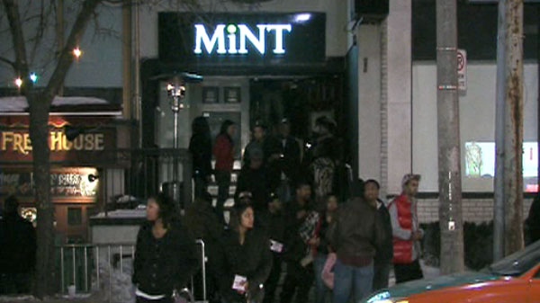 Police are looking for suspects after someone opened fire inside the Mint Club on Eglington Avenue early Saturday, Jan. 29, 2011. No one was injured.