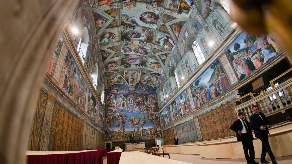 Chimney installed atop Sistine Chapel 