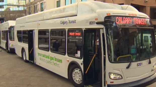 natural gas bus, Calgary Transit, natural gas tran