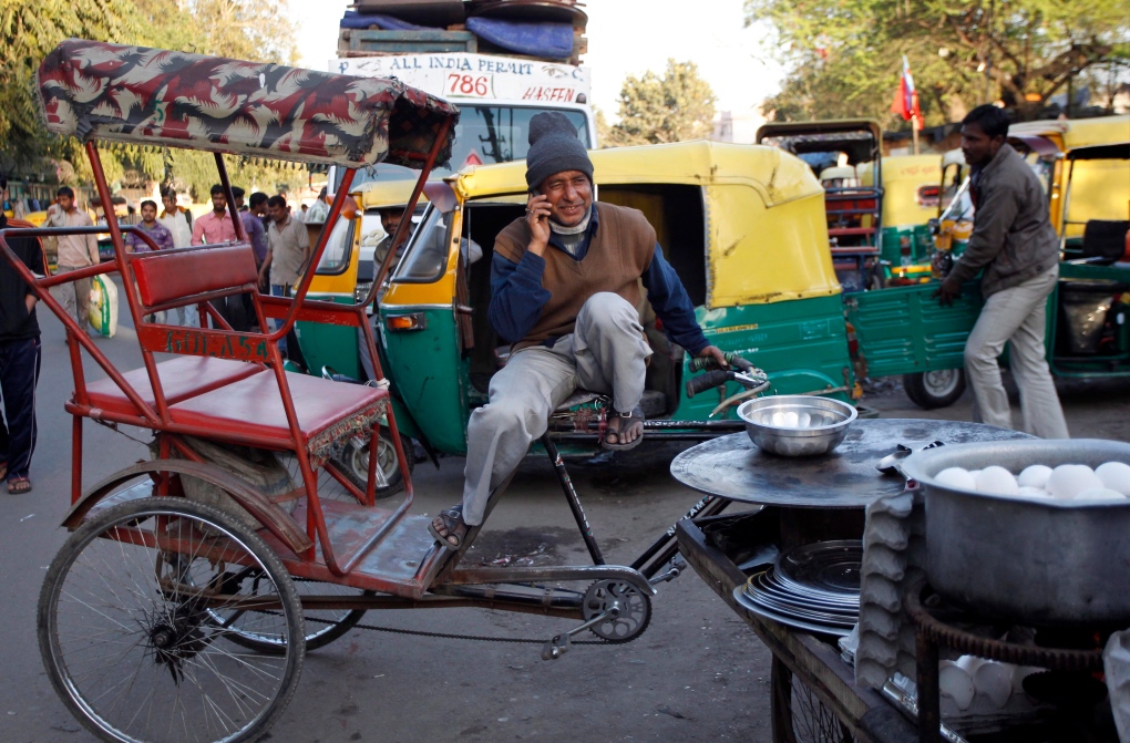 India rickshaw traffic