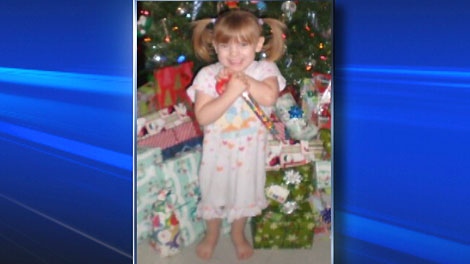 Rayna Gagne, a four-year-old who died at her family's home in Cambridge, Ont. is seen in this image from Facebook.