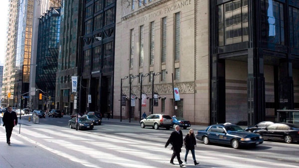 The Toronto Stock Exchange (TSX) on Bay Street is shown in this March 23, 2009 photo. (Chris Young / THE CANADIAN PRESS)