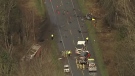 Authorities respond to a fatal crash on Highway 7. March 21, 2013. (CTV/Chopper 9)