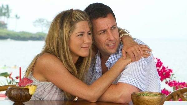Jennifer Aniston and Adam Sandler in Columbia Pictures' 'Just Go With It.'