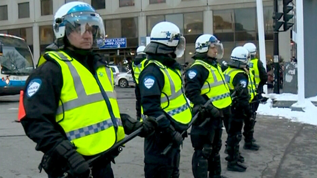Montreal police student protests