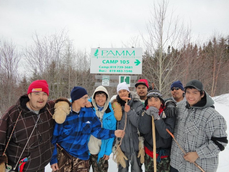 Part of the 'Journey of Nishiyuu' Cree team.