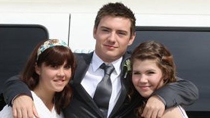 Colby Baker, shown centre, died after being taken off life-support on Monday.