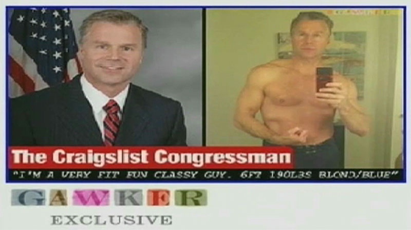 A photo courtesy of Gawker Exclusive shows Congressman Chris Lee shirtless in a Craigslist ad.
