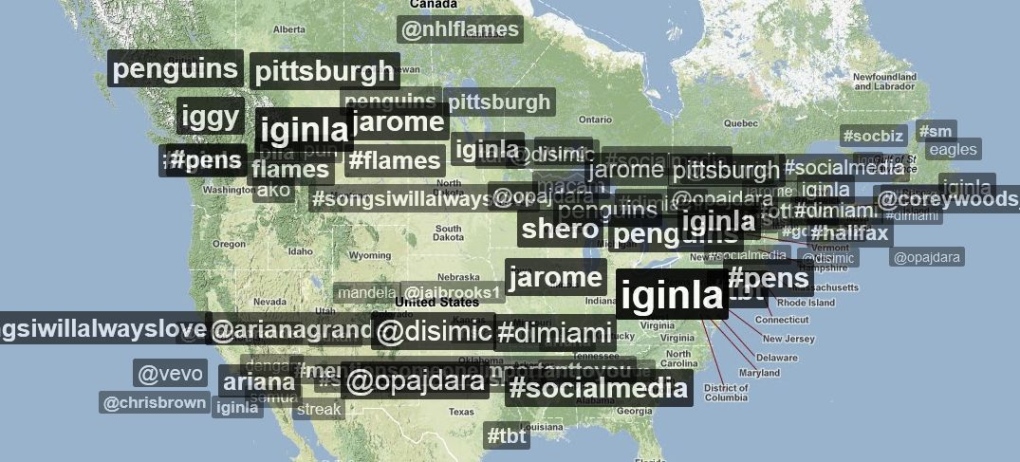 Jerome Iginla becomes a Twitter trending topic