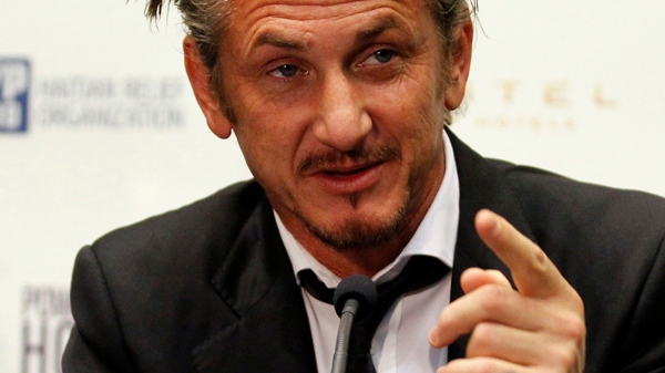 U.S. actor Sean Penn attends a news conference about the Haiti fund raising gala in Vienna, Austria, on Tuesday Feb. 15, 2011. (AP / Ronald Zak)
