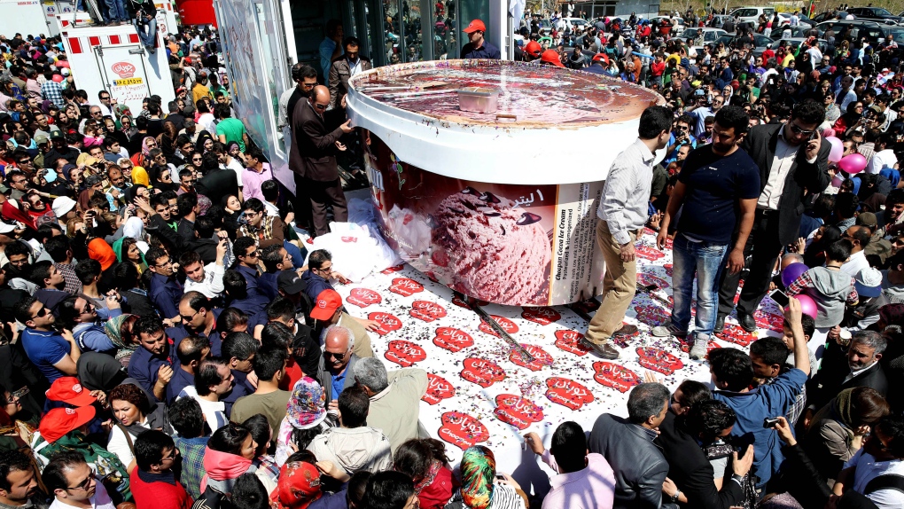 Iranian ice cream maker attempts world record