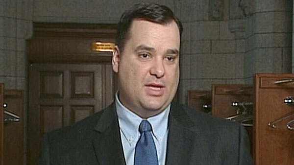 James Moore, the minister of Canadian heritage and official languages, speaks at a press conference in Ottawa, Wednesday, Feb. 16, 2011.