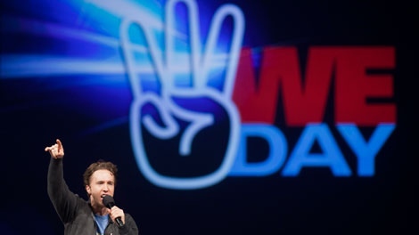 Craig Kielburger, founder of the charity Free the Children, speaks at the charity's We Day celebrations in Kitchener, Ont., Thursday, Feb. 17, 2011. (THE CANADIAN PRESS/Geoff Robins)