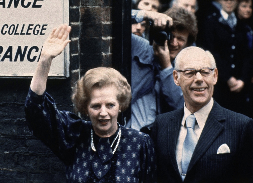 Margaret Thatcher and her husband
