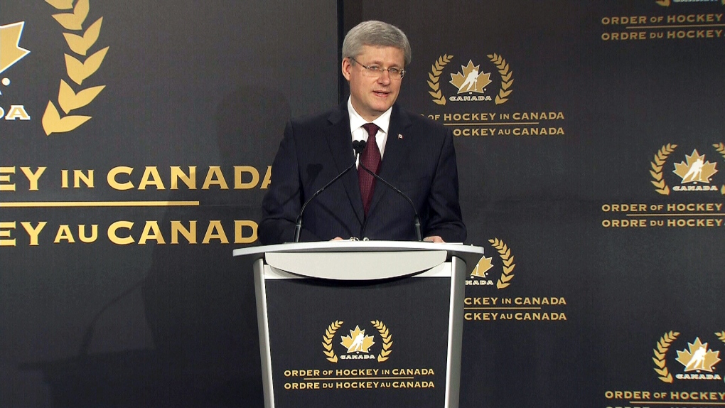 Harper speaks at Order of Hockey Canada ceremony