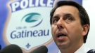 Gatineau Police Chief Mario Harel holds a news conference in Gatineau, Que., Monday, April, 8, 2013. to release details of the investigation into a shooting where two men were found dead at a daycare centre last week in Gatineau. (Fred Chartrand / THE CANADIAN PRESS)