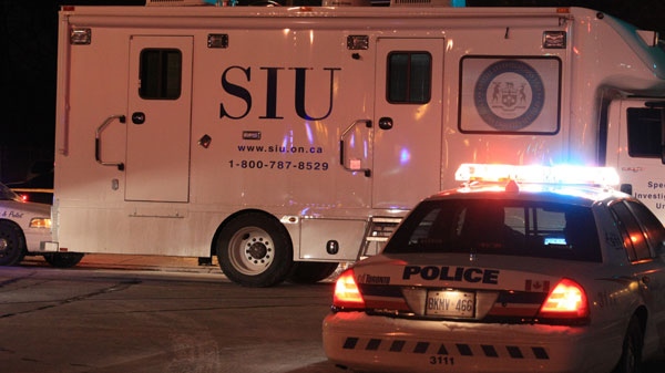 Ontario's Special Investigations Unit has been called in to investigate after a man was shot in northwest Toronto on Monday, Feb. 21, 2011. (Tom Stefanac / CTV News)