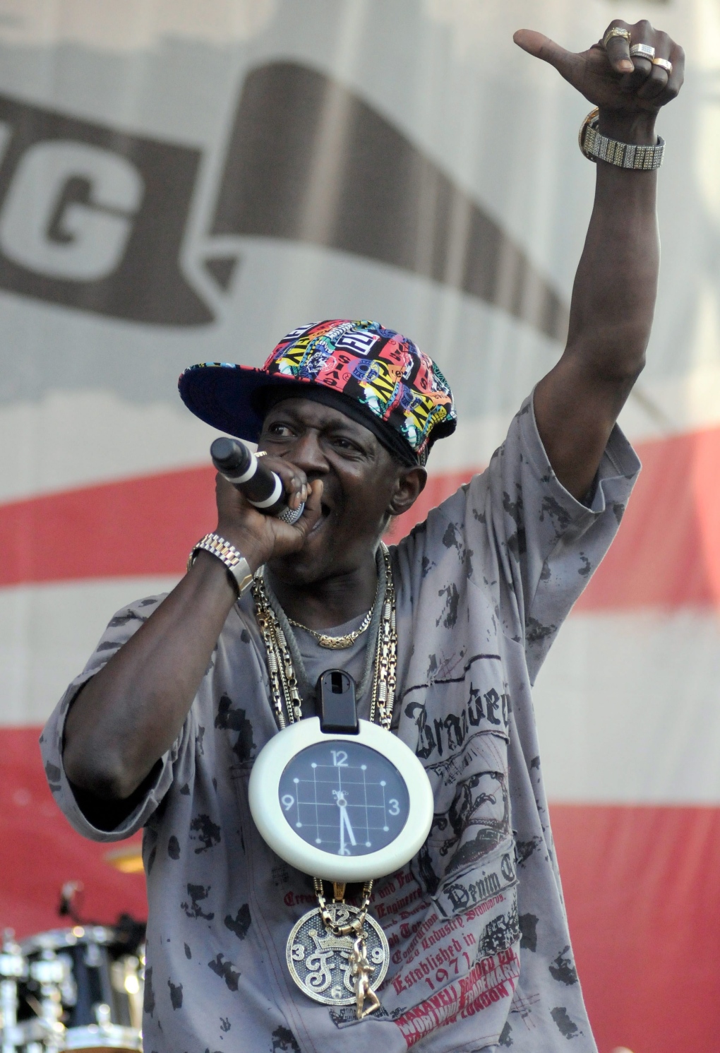 Flavor Flav performs at concert