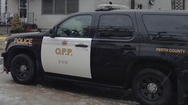 An OPP van is seen in Listowel, Ont., on Thursday, April 11, 2013. (David Imrie / CTV Kitchener)
