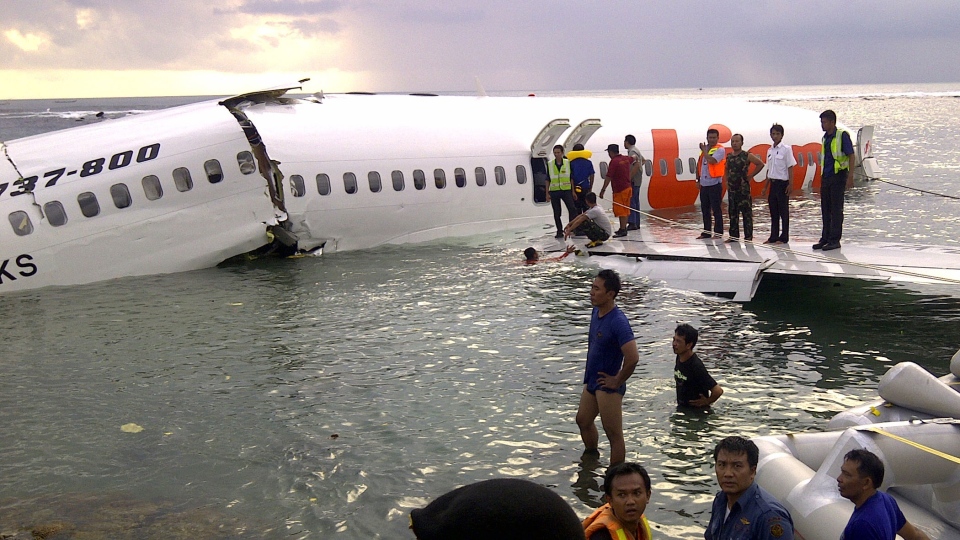 Plane crash  lands into sea in Bali injuring 45 CTV News