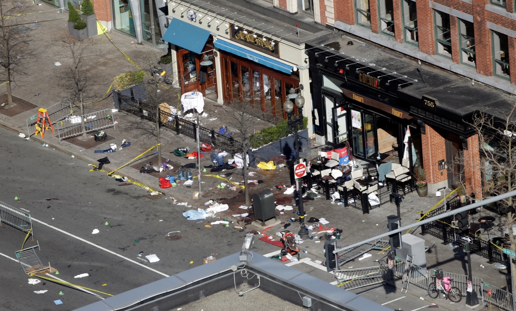 Aerial view Boston bombings