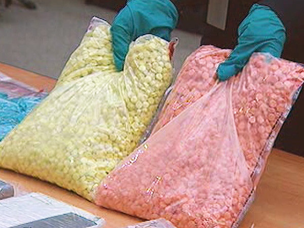 Police found more than 15,000 pills that look like Ecstacy, but could be Meth.
