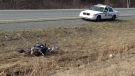 A man has been hospitalized with serious injuries after his motorcycle crashed on Nova Scotia's Highway 102. (CTV Atlantic)