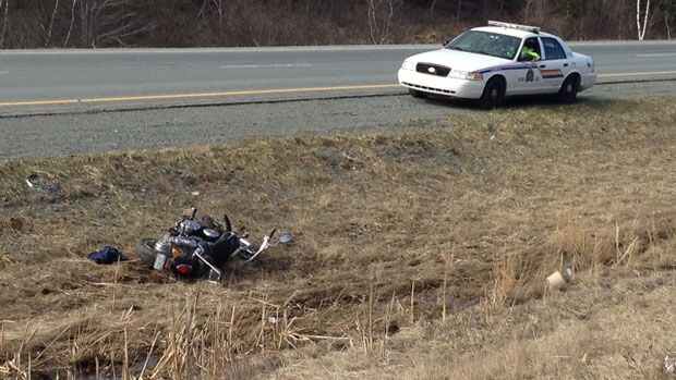 A man has been hospitalized with serious injuries after his motorcycle crashed on Nova Scotia's Highway 102. (CTV Atlantic)