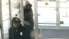 This image from surveillance video shows two males before a robbery at a TD Canada Trust branch on St. Clair Avenue West on Sunday, April 21, 2013. 
