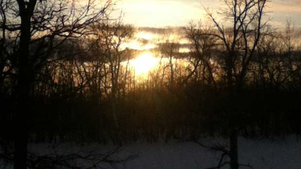 Sunset from Lake Manitoba First Nation