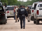 Hidalgo County sheriff investigators converge on the scene north of Mission, Texas, on Thursday April 25, 2013. (The Monitor, Delcia Lopez)