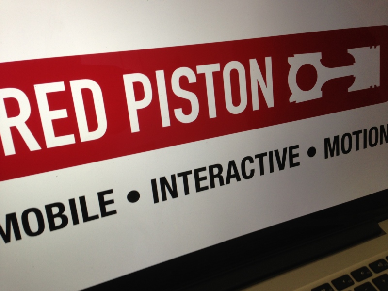A Red Piston sign sits outside their new office in Detroit on Friday, April 26, 2013. (Michelle Maluske / CTV Windsor) 