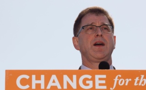 B.C. NDP leader Adrian Dix makes an announcement about his policy during the British Columbia election campaign in Victoria, B.C. Wednesday, April 24, 2013. (Chad Hipolito  / THE CANADIAN PRESS)