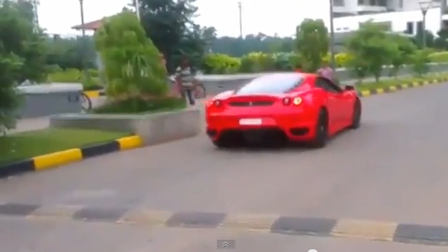 Nine-year-old boy drives father's Ferrari