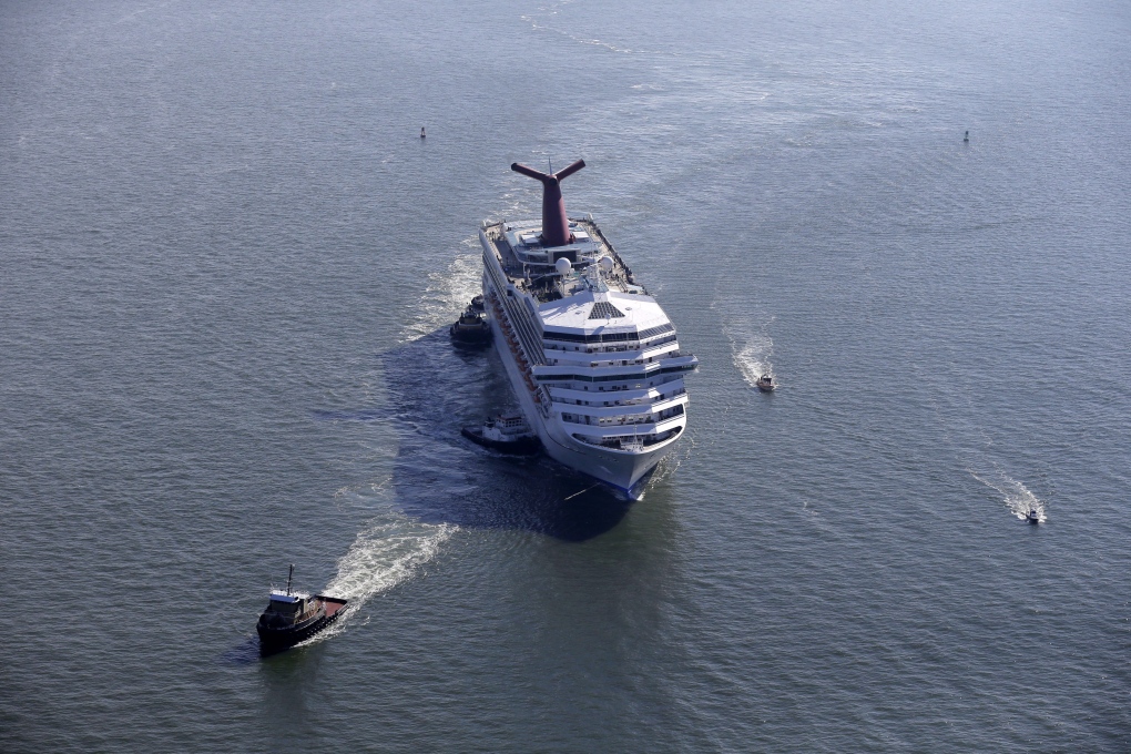 The disabled Carnival Lines cruise ship Triumph